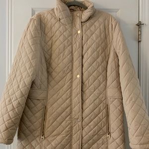 Tan Calvin Klein Quilted Jacket.